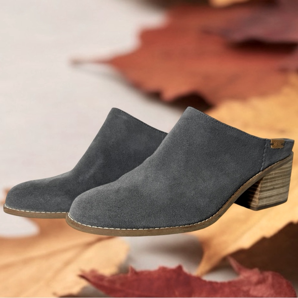 TOM’S GREY SUEDE CLOGS/MULES•BRAND NEW WITHOUT BOX•SIZE 11 WMN, TRUE TO SIZE